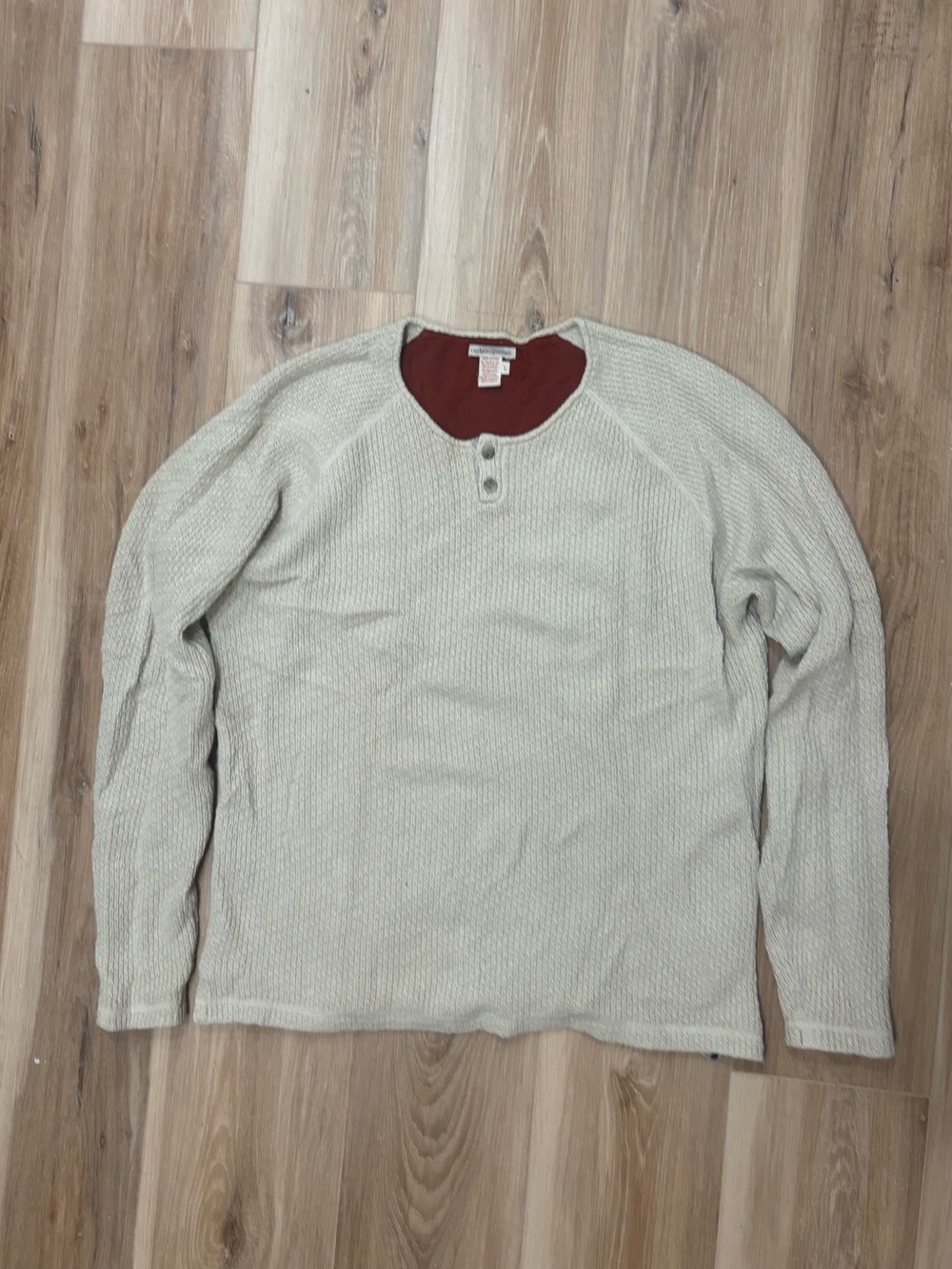 Carbon2Cobalt Men’s Studio Sweater / Studio Henley Sweater, color Oatmeal (Oat)